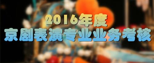 大屌插小穴国家京剧院2016年度京剧表演专业业务考...